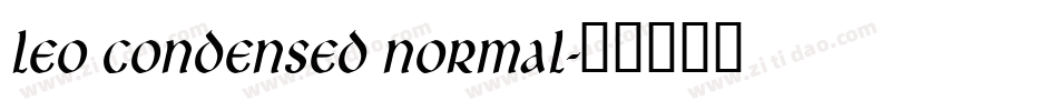 Leo Condensed Normal字体转换